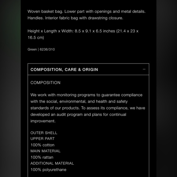 Zara woven basket bag rattan leather, metal details - Picture 10 of 10